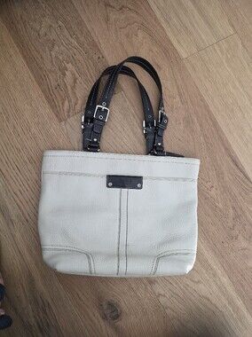 Coach White Leather Bag